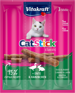 Vitakraft Cat Stick Duck & Rabbit (3 x 6g)