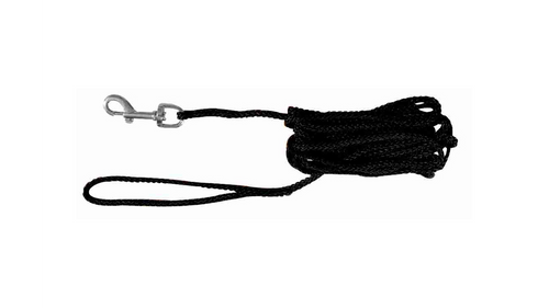 Trixie Dog Tracking Nylon Leash 10m x 5mm - (Plaited) Black