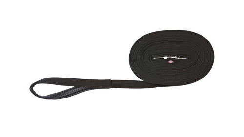 Trixie Dog Tracking Leash 10m x 20mm flat strap - Black