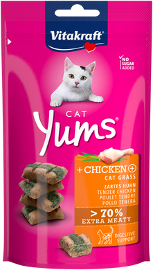 Vitakraft Yums® Chicken & Cat Grass 40g