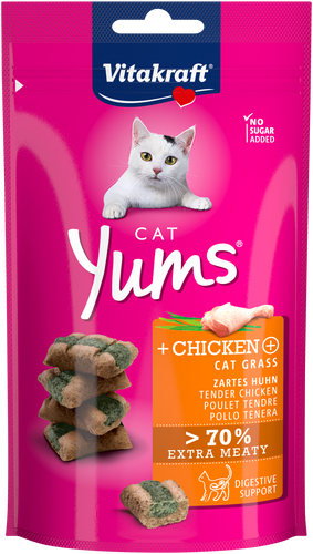 Vitakraft Yums® Chicken & Cat Grass 40g