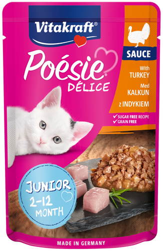 Vitakraft Cat Poesie Delice Junior Sauce + Turkey - 85g
