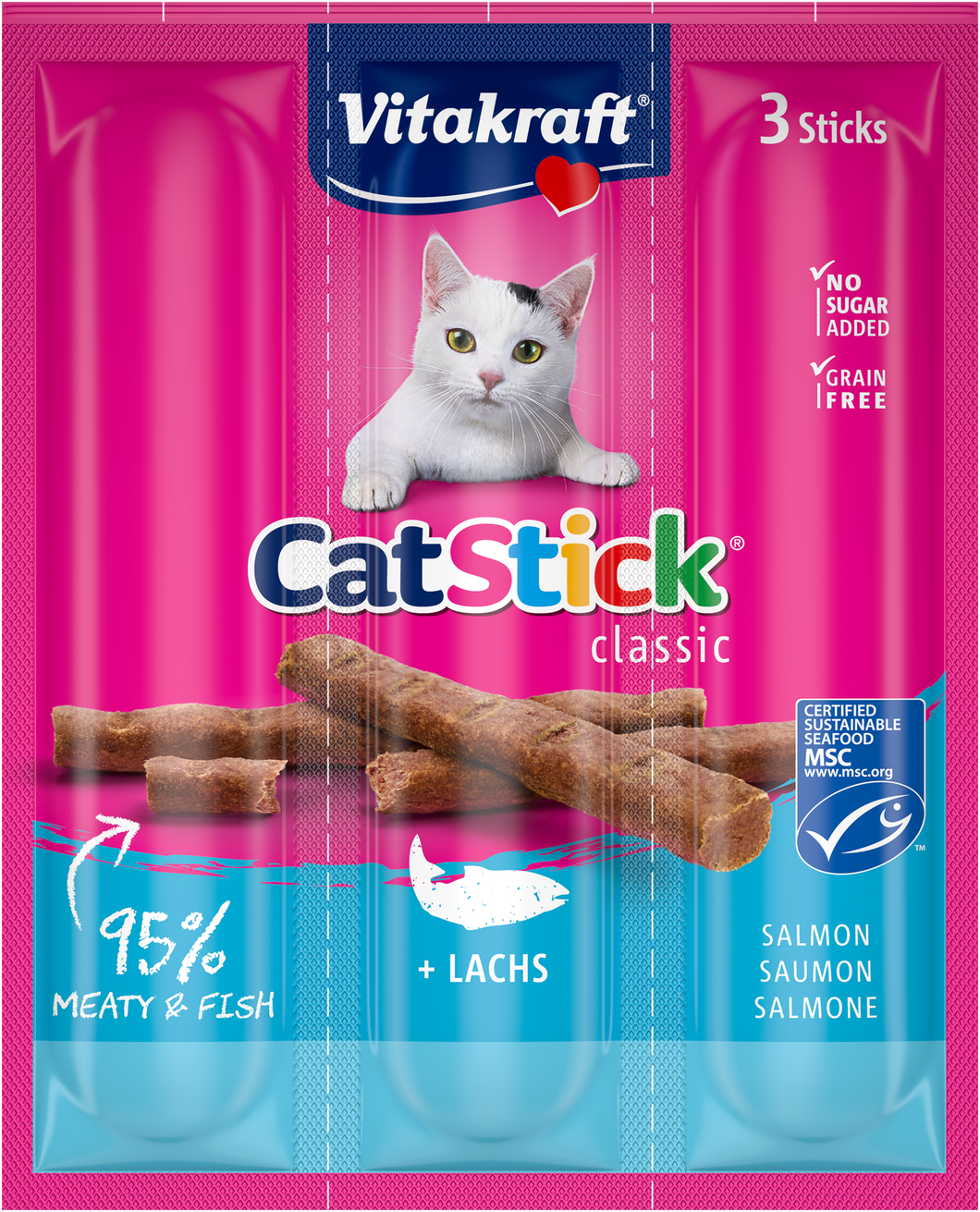 Vitakraft Cat Stick Mini Salmon (3 x 6g)