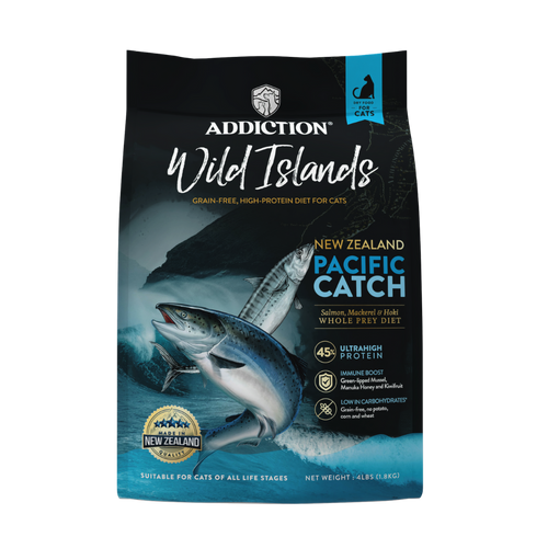 Addiction Wild Islands Pacific Catch (Cat) 1.8kg Salmon Mackerel & Hoki Dry Cat Food