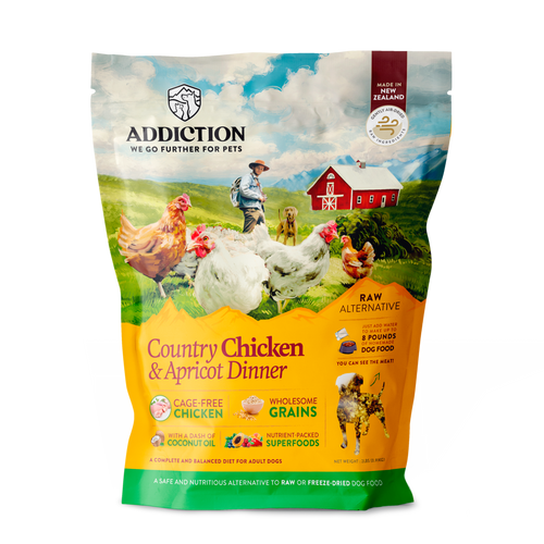 Addiction Country Chicken & Apricot Dinner (Dog) 0.91kg