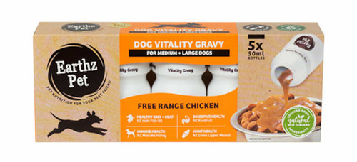 Earthz Pet Vitality Gravy - Chicken 50ml - For Medium to Large Dogs