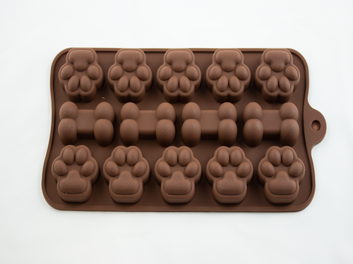 Dog Silicone Paw And Bone Biscuit Mould