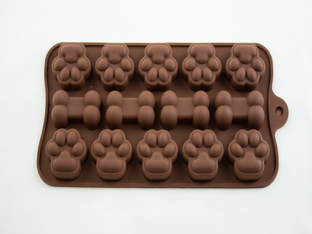 Dog Silicone Paw And Bone Biscuit Mould