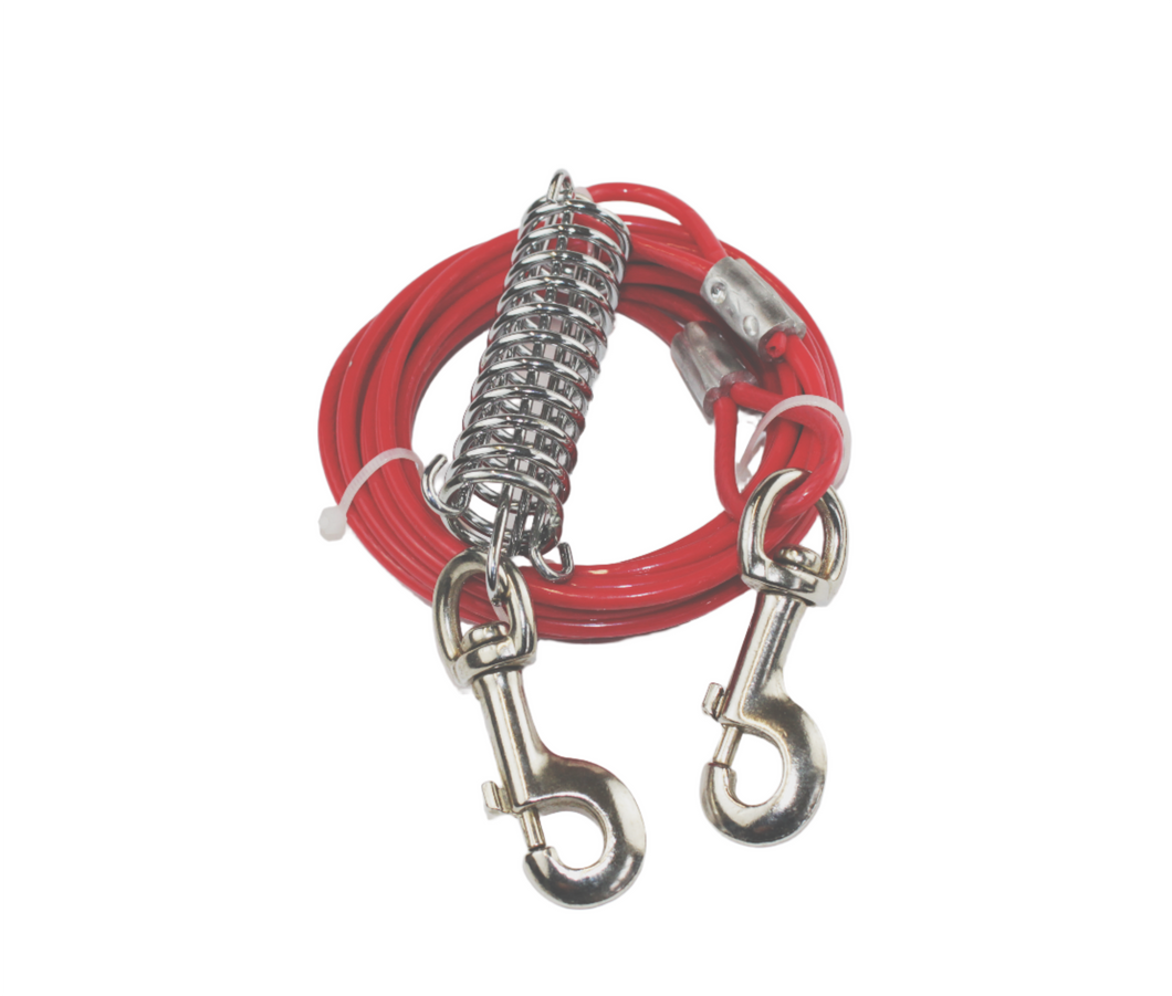 Dog Tie Out Cable With Spring 3.6m