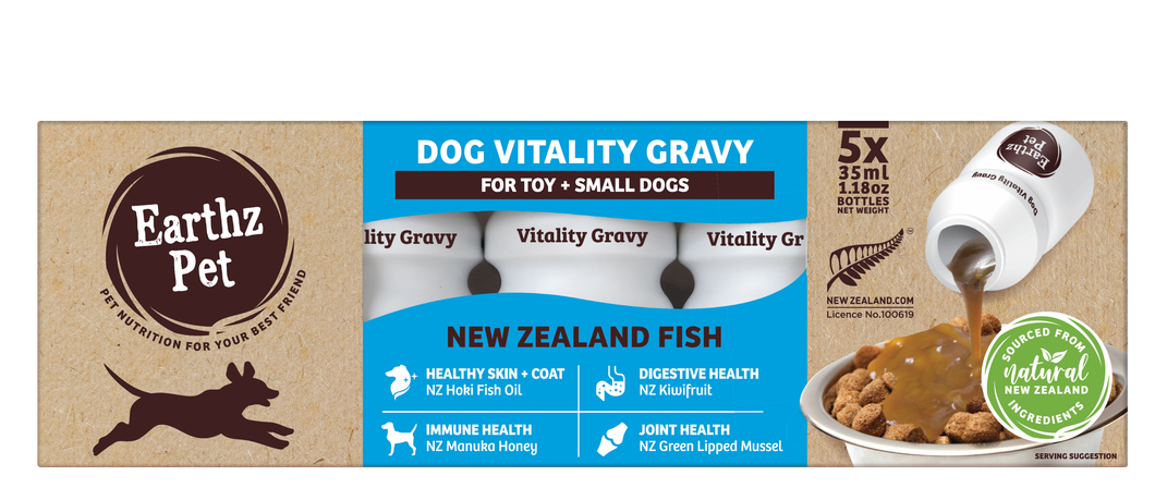 Earthz Pet Vitality Gravy - Fish 5 Pack (25 Bottles)