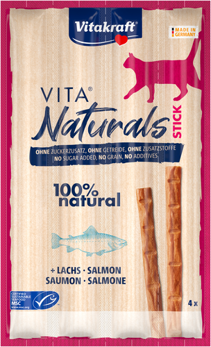 Vitakraft Naturals Cat Stick Salmon - 20g (4 x 5g)