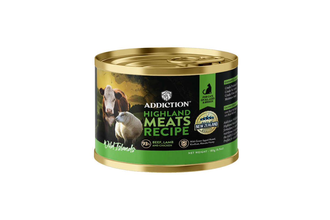 Addiction Wild Islands Highland Meats Lamb & Beef Canned Cat Food 185g