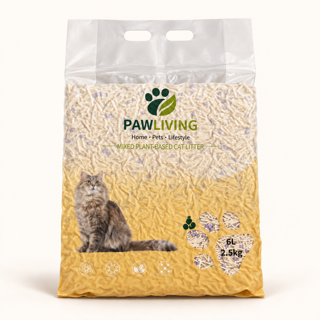 PAWLIVING Mixed Plant-Based Cat Litter 6 Litre – 2.5kg