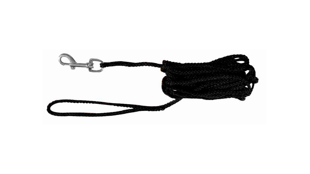 Trixie Dog Tracking Nylon Leash 10m x 5mm - Black