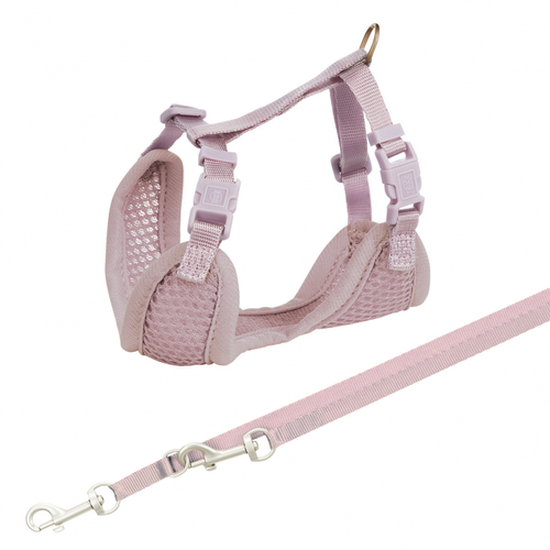 Junior Puppy Soft Harness with Leash - Lilac