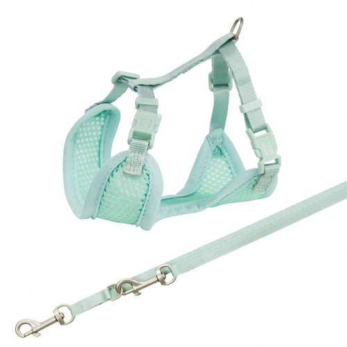 Junior Puppy Soft Harness with Leash - Mint