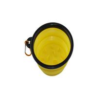 Travel collapsible slow feeder food bowl