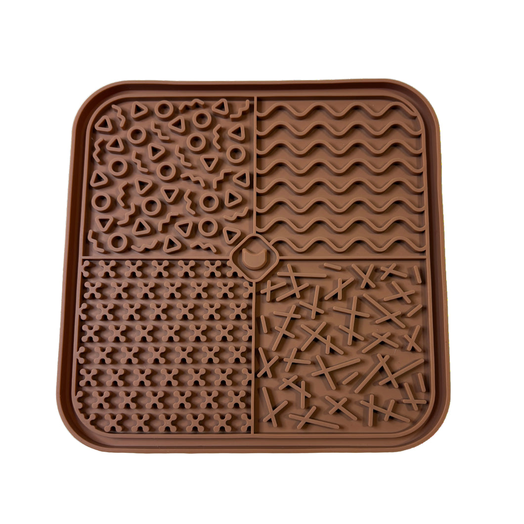 Waggin Tails Slow Feeder Snack Mat Mocha 20cm