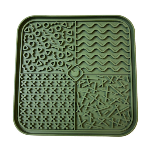 Waggin Tails Slow Feeder Snack Mat Olive 20cm