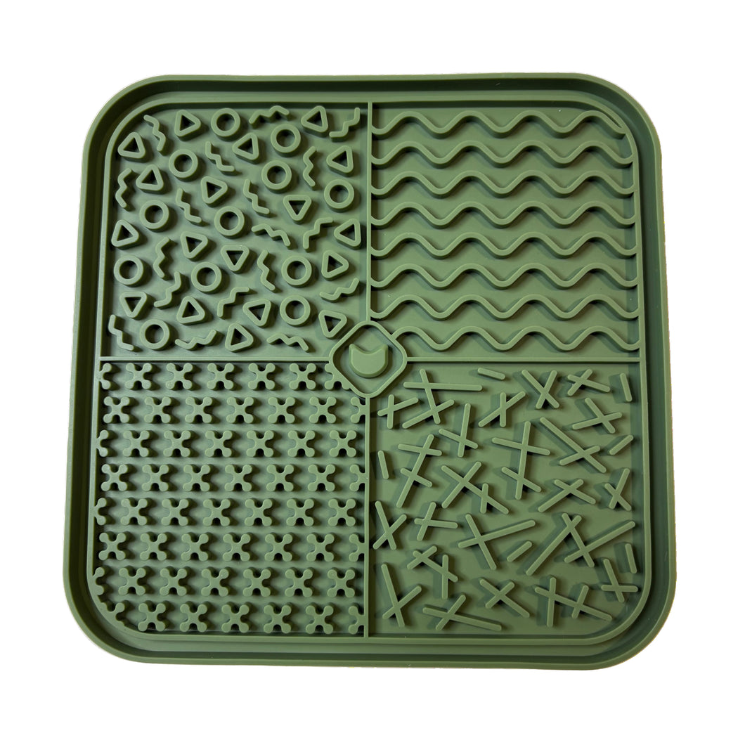 Waggin Tails Slow Feeder Snack Mat Olive 20cm