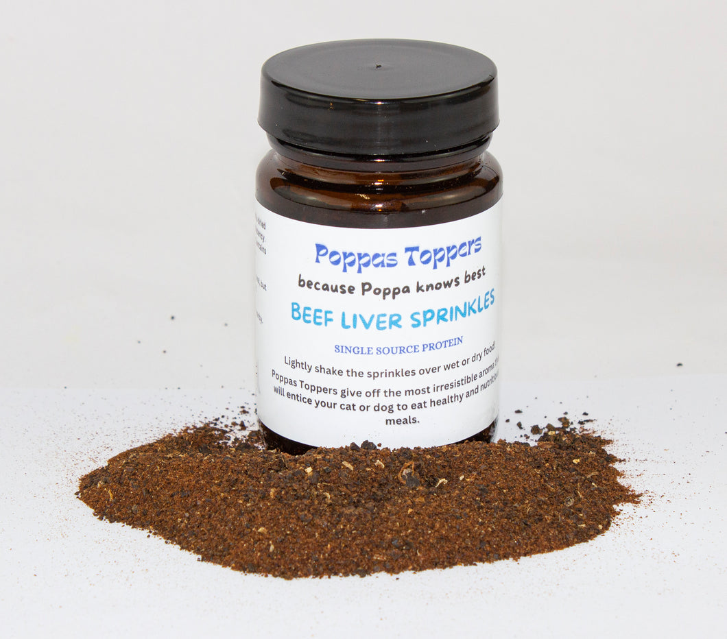 Poppas Toppers Beef Sprinkles 50g For Dogs & Cats