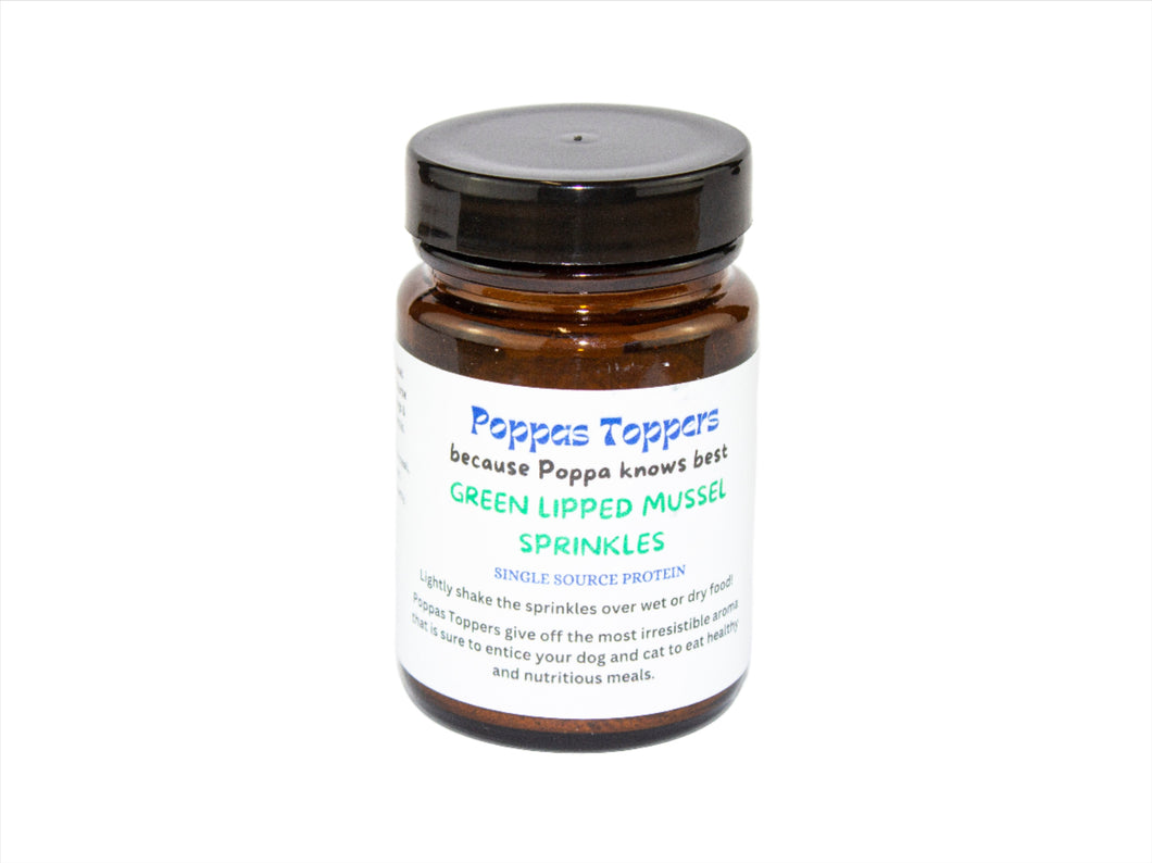 Poppas Toppers Green Lipped Mussel Sprinkles 50g For Cats & Dogs