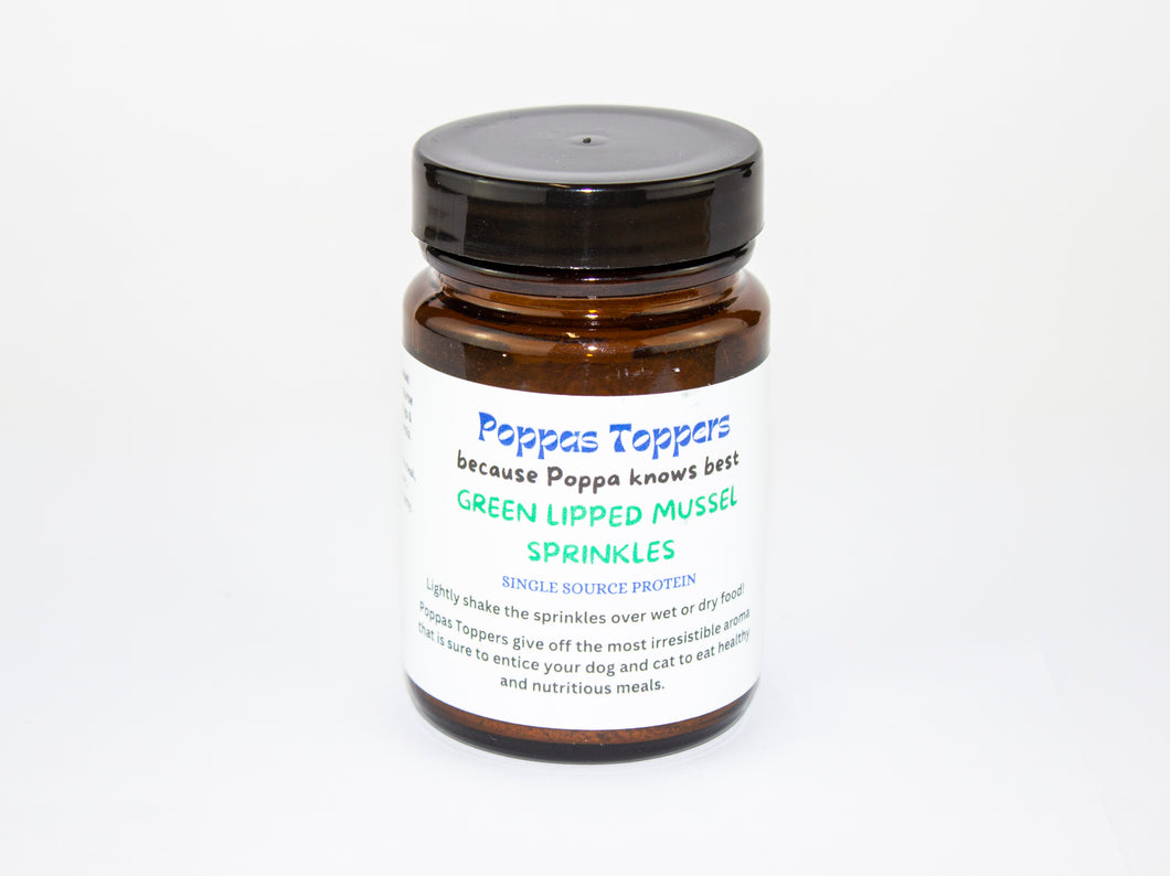 Poppas Toppers Green Lipped Mussel Sprinkles 50g For Cats & Dogs
