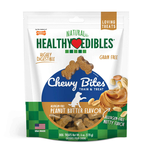 Healthy Edibles Chewy Bites Peanut Butter 170g Dog Treats