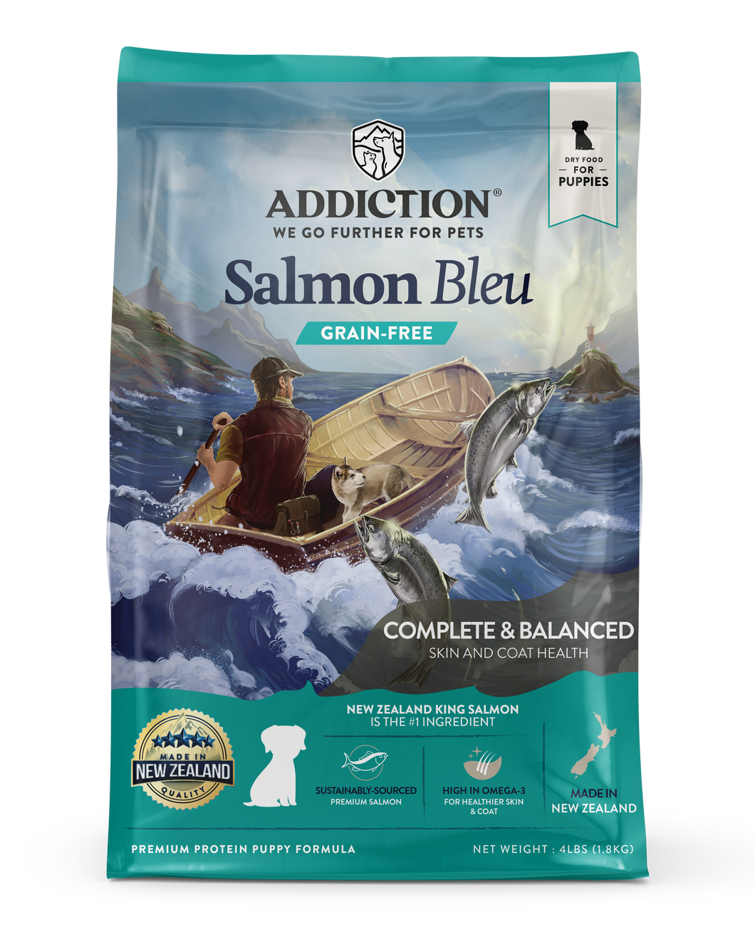 Addiction Salmon Bleu Puppy - New Zealand King Salmon Dry Puppy Food