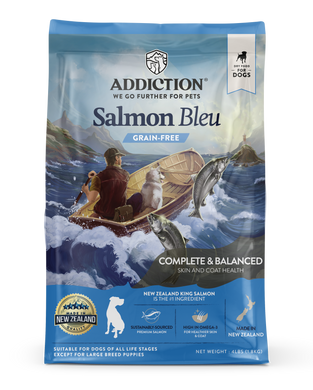 Addiction Salmon Bleu Dog - New Zealand King Salmon Dry Dog Food, All Life Stage